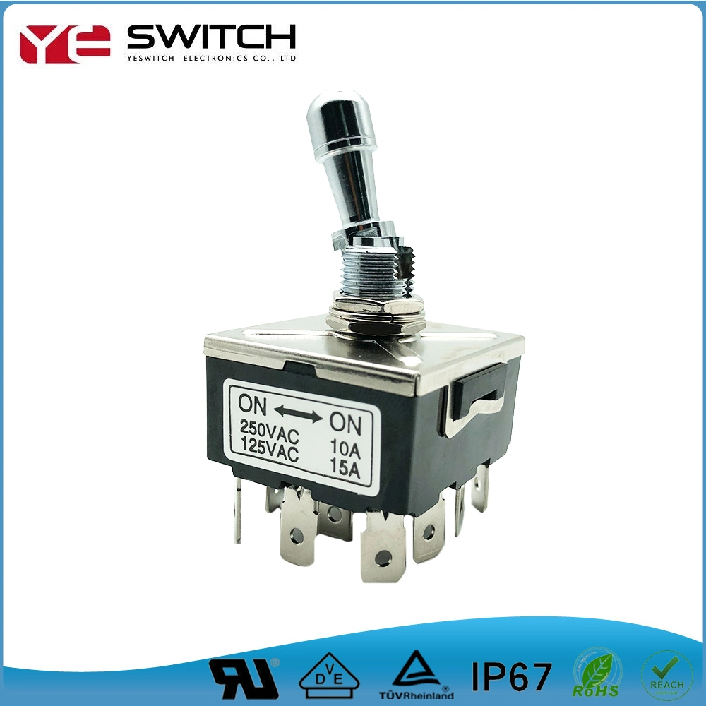 High Current Electrical Momentary Reset Lock Power Switch Metal Micro Push Button Toggle Switch