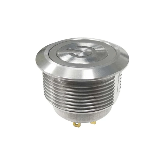 Interruttore a pulsante in metallo LED da 22 mm Interruttore a pulsante impermeabile con luce a pulsante da 250 Volt