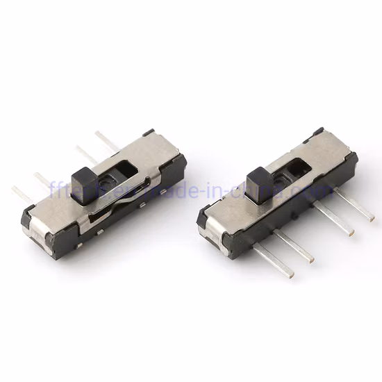 Interruttore a scorrimento miniaturizzato DIP ad angolo retto appena arrivato Interruttore a scorrimento SPDT con perni angolati di 90 gradi